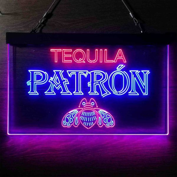 Patron Tequila Dual LED Neon Light Sign